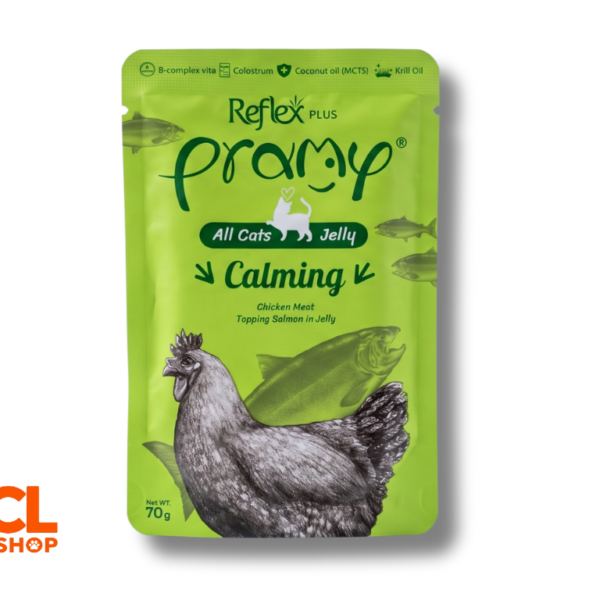 Reflex Plus Pramy Calming Jöle İçinde Tavuk ve Somonlu Sakinleştirici Yaş Kedi Maması 70 gr