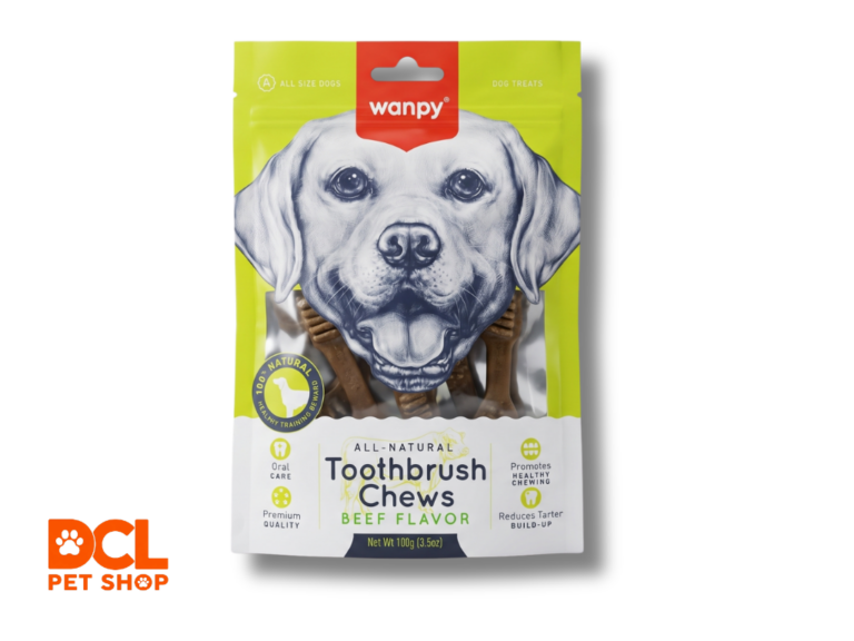 Wanpy Dog Chews Toothbrush Beef Flavor Ağız ve Diş Sağlığı İçin Sığır Etli Köpek Çiğneme Ödülü 100 gr