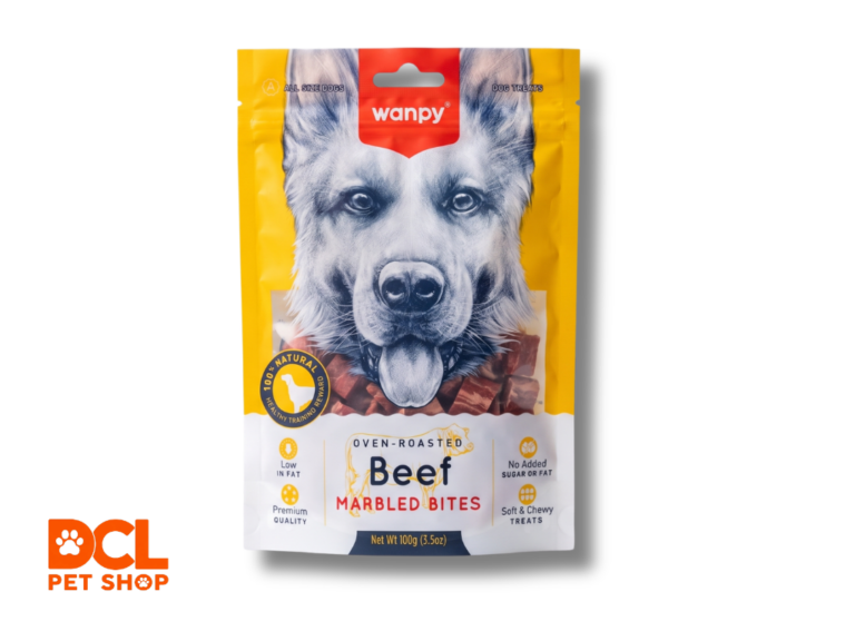 Wanpy Oven-Roasted Beef Marbled Bites Fırınlanmış Sığır Etli Küp Ödül Maması 100 gr