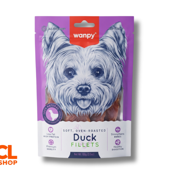 Wanpy Soft Oven-Roasted Duck Fillets Yumuşak Fırınlanmış Ördek Fileto Köpek Ödülü 100 gr